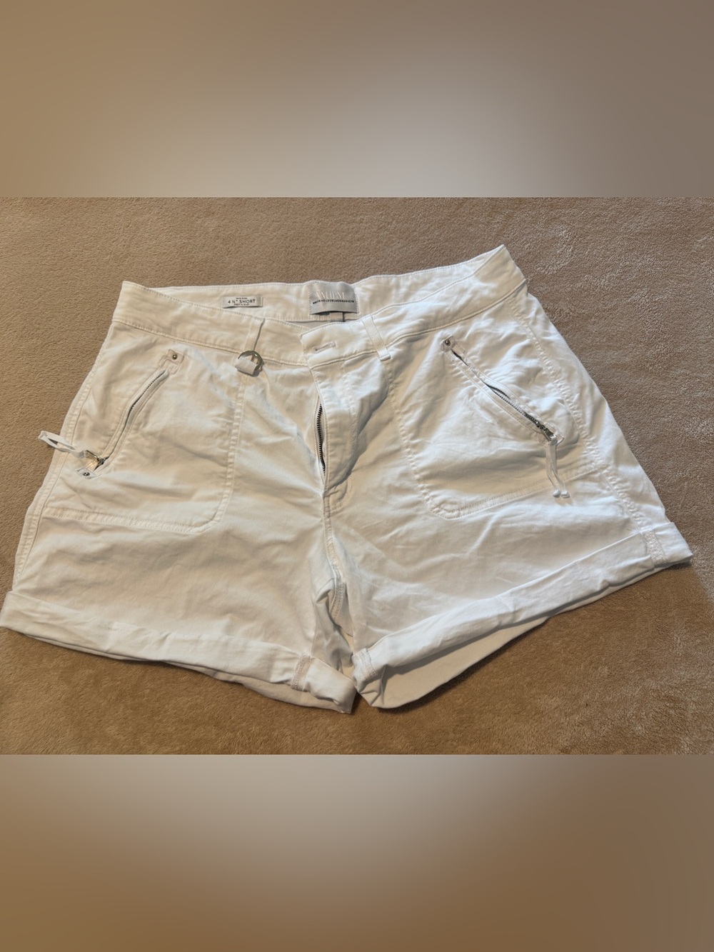 White House Black Market White Cotton Casual Women's Shorts